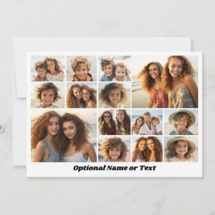 Cartes Pour Fêtes Annuelles 14 Collage de photos - Moderne Minimaliste Blanc