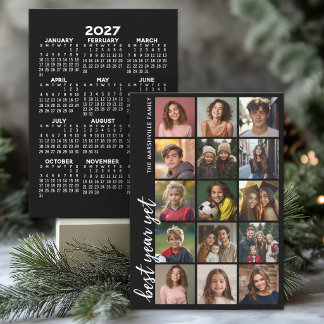 Cartes Pour Fêtes Annuelles 15 Photo Meilleure Année Encore HYN 2027 Calendrie
