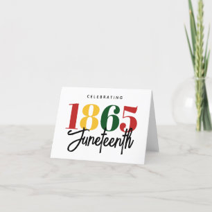 Cartes Pour Fêtes Annuelles 1865 Liberté Célébration de l'histoire noire