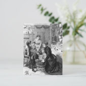 Cartes Pour Fêtes Annuelles 1876 : Le pudding de Noël de stir d'aide d'enfants (Debout devant)