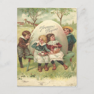 Cartes Pour Fêtes Annuelles 1905 Vintage Joyouses Paques Easter Postcard