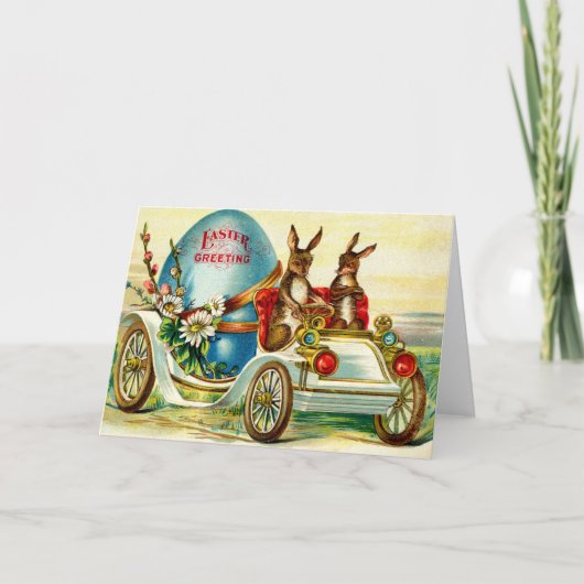 Cartes Pour Fêtes Annuelles 1910 Salutation des lapins de Pâques ! (Devant)