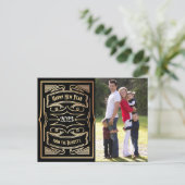 Cartes Pour Fêtes Annuelles 1920'S Gatsby Typografy New Year (Debout devant)