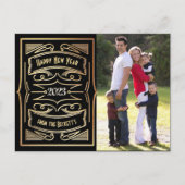 Cartes Pour Fêtes Annuelles 1920'S Gatsby Typografy New Year (Devant)