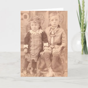 Cartes Pour Fêtes Annuelles 1931 - Frère et Soeur Enfants