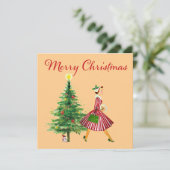 Cartes Pour Fêtes Annuelles 1950 Vierge de Noël (Debout devant)