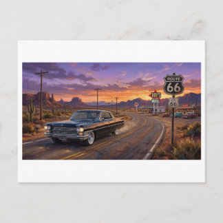 Cartes Pour Fêtes Annuelles 1964 Cadillac sur la route 66