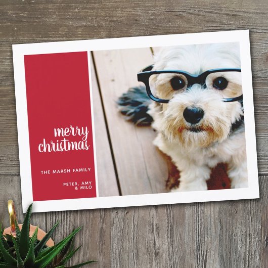 Cartes Pour Fêtes Annuelles 1 Collage photo minima Noël vert de Noël