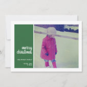 Cartes Pour Fêtes Annuelles 1 Collage photo minimum Noël rouge Noël (Devant)