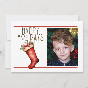 Cartes Pour Fêtes Annuelles 1 Photo HEUREUX JOURS DE VACANCES ROUGE NOËL STOCK