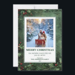 Cartes Pour Fêtes Annuelles 1 Photo Holly et Berry Flat Christmas Card<br><div class="desc">1 Photo Carte de Noël Holly et Berry Flat Célébrez la saison avec notre magnifique carte de Noël photo, ornée de vibrantes baies vertes et rouges vifs. Ce design intemporel capte l'essence de la joie des vacances, ce qui en fait le moyen parfait pour envoyer vos souhaits les plus chauds....</div>
