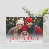 Cartes Pour Fêtes Annuelles 1 photo Script de Noël Rouge Vert Plat (Debout devant)