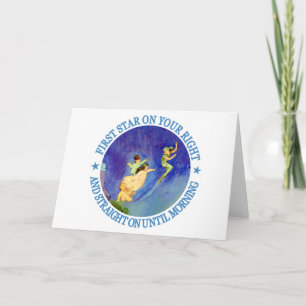 CARTES POUR FÊTES ANNUELLES 1ER ÉTOILE À DROITE, DIRECTEMENT JUSQU'AU MATIN