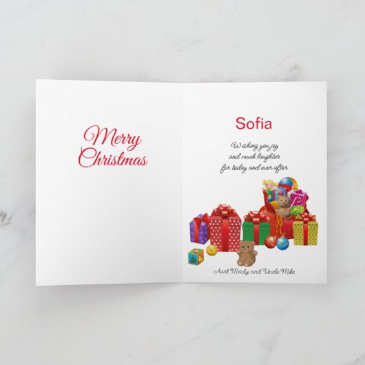 Cartes Pour Fêtes Annuelles 1er Noël Baby's Personalize Nom Père Noël (Intérieur)