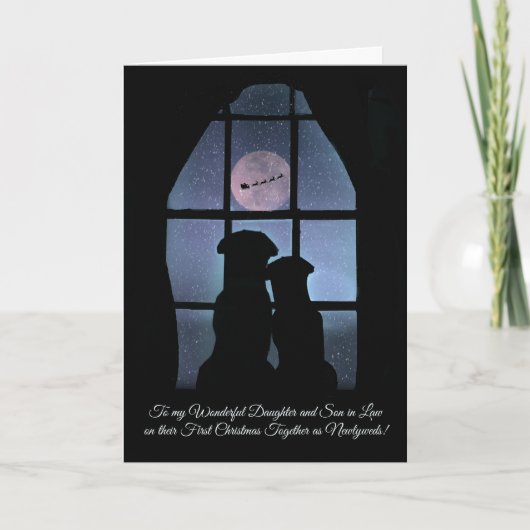 Cartes Pour Fêtes Annuelles 1er Noël Ensemble Fille et Fils En Droit (Devant)