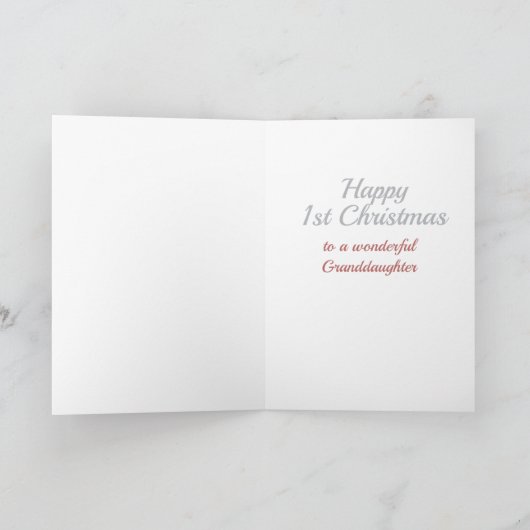 Cartes Pour Fêtes Annuelles 1er Noël Petite-fille Reindeer (Intérieur)