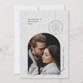 Cartes Pour Fêtes Annuelles 1Noël Marry Snowflakes Boho Photo moderne (Devant)