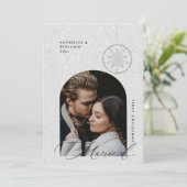 Cartes Pour Fêtes Annuelles 1Noël Marry Snowflakes Boho Photo moderne (Debout devant)