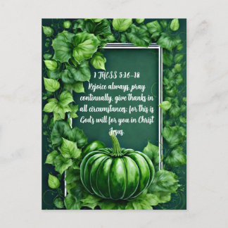 Cartes Pour Fêtes Annuelles 1Thess 5:16-18. verset biblique Thanksgiving