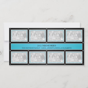 Cartes Pour Fêtes Annuelles 2011 Souvenirs Nouvel An Collage Aqua Blue Black