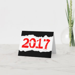 Cartes Pour Fêtes Annuelles 2017 (papier déchiré)