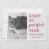 Cartes Pour Fêtes Annuelles 2020 Noël année pas si parfaite chat drôle/animaux (Devant)