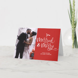 Cartes Pour Fêtes Annuelles 2020 premier Noël Marié et Joyeux Newlyweds