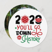 Cartes Pour Fêtes Annuelles 2020 Vous allez tomber dans l'histoire | Photo amu (Devant / Derrière)