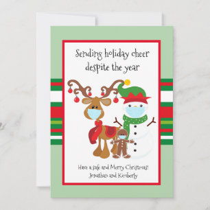 Cartes Pour Fêtes Annuelles 2021 Covid Envoi Vacances Cheer Malgré Année