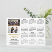 Cartes Pour Fêtes Annuelles 2023 Business Photo Modern Gold Script Calendrier (Debout devant)