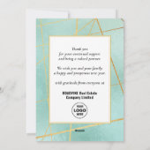 Cartes Pour Fêtes Annuelles 2023 Calendrier Mint Green Stripes Moderne Entrepr (Dos)