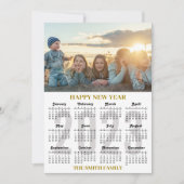 Cartes Pour Fêtes Annuelles 2023 Calendrier moderne Gold et noir Script photo (Devant)