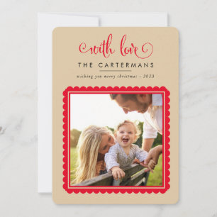 Cartes Pour Fêtes Annuelles 2023 FAMILLE PHOTO mignon cadre élégant de pétoncl