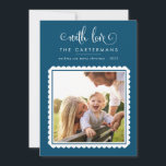 Cartes Pour Fêtes Annuelles 2023 FAMILLE PHOTO mignon élégant Saint-Jacques bl<br><div class="desc">par kat massard >>> WWW.SIMPLYSWEETPAPERIE.COM <<< Un design de carte mignonne avec "avec amour" en haut puis vos noms et messages, et couleur simple sur le dos, vous donnant l'occasion d'écrire un message personnel. Avec une photo en forme de carré encadrée de pétoncle sur le devant pour votre photo préférée!...</div>