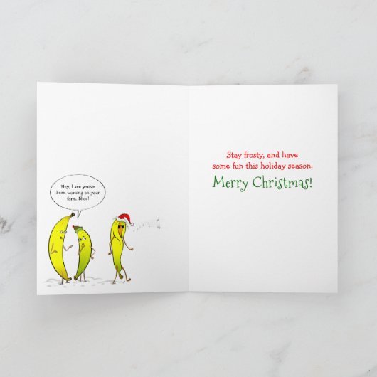 Cartes Pour Fêtes Annuelles 2023 Noël Banana Karate Carotte Snowman Drôle (Intérieur)