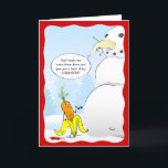 Cartes Pour Fêtes Annuelles 2023 Noël Banana Karate Carotte Snowman Drôle<br><div class="desc">Vous cherchez des idées de cartes de Noël drôles que vous pouvez envoyer à votre famille et à vos amis? Voici un design original et hilarant de cartes de vacances avec l'art original de Raphaela Wilson. L'illustration amusante représente une banane pelée coincée au visage gelé du bonhomme de neige, mise...</div>