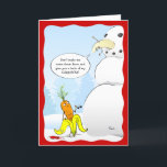 Cartes Pour Fêtes Annuelles 2023 Noël Banana Karate Carotte Snowman Drôle<br><div class="desc">Vous cherchez des idées de cartes de Noël drôles que vous pouvez envoyer à votre famille et à vos amis? Voici un design original et hilarant de cartes de vacances avec l'art original de Raphaela Wilson. L'illustration amusante représente une banane pelée coincée au visage gelé du bonhomme de neige, mise...</div>