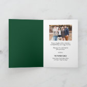 Cartes Pour Fêtes Annuelles 2023 Pine Festive Bough Gold Script photo (Intérieur)