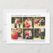Cartes Pour Fêtes Annuelles 2023 Souvenirs faits ensemble Élégant Collage Phot (Devant)