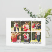 Cartes Pour Fêtes Annuelles 2023 Souvenirs faits ensemble Élégant Collage Phot (Debout devant)