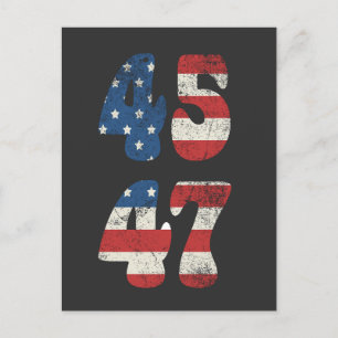 Cartes Pour Fêtes Annuelles 2024 Trump reprend l'Amérique patriotique américai