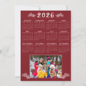 Cartes Pour Fêtes Annuelles 2025 18 Photo Collage Captions 2026 Calendar (Dos)