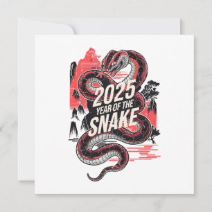 Cartes Pour Fêtes Annuelles 2025 Année du serpent Nouvel An chinois