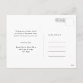 Cartes Pour Fêtes Annuelles 2025 Calendrier Famille Photo Bleu Moderne Minimal (Dos)