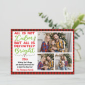 Cartes Pour Fêtes Annuelles 2025 Tout N'Est Pas Calme Mais Tout Est Lumineux, (Debout devant)