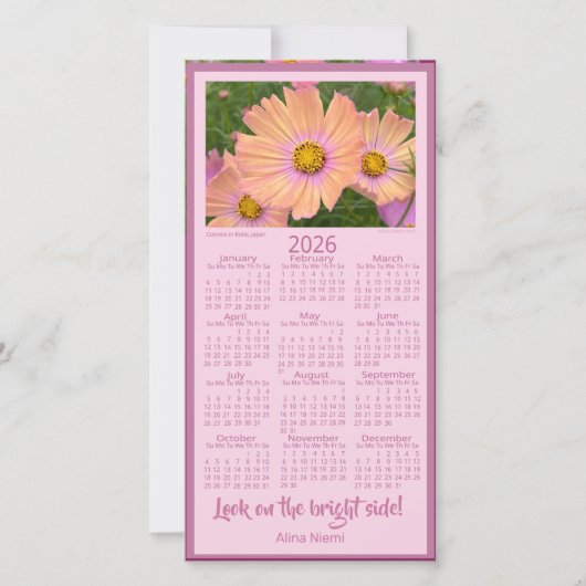 Cartes Pour Fêtes Annuelles 2026 Calendar (Devant)