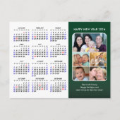 Cartes Pour Fêtes Annuelles 2026 Calendrier Famille Photo Noir moderne minimal (Devant)