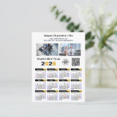 Cartes Pour Fêtes Annuelles 2026 Calendrier Gold moderne Black Business Logo Q (Debout devant)