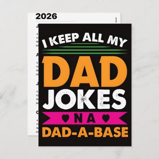 Cartes Pour Fêtes Annuelles 2026 Dad Jokes Advent Calendar Christmas Countdown (Devant / Derrière)