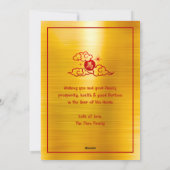 Cartes Pour Fêtes Annuelles 2026 Horse Chinese Lunar New Year Gold Foil Red (Dos)